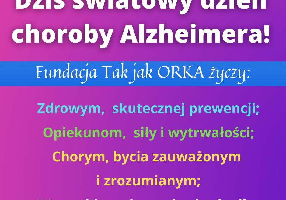 Światowy dzień choroby Alzheimera: 21 września