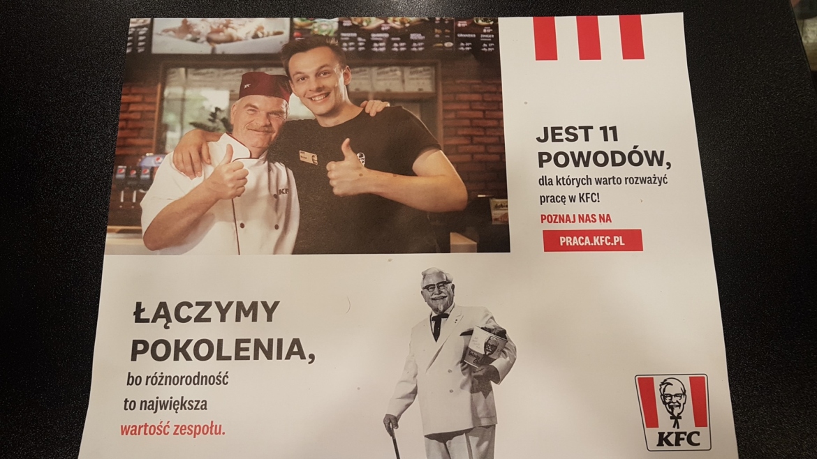 Chwalimy KFC za podejście do zespołu!