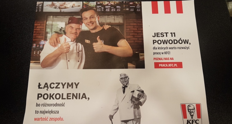 Chwalimy KFC za podejście do zespołu!