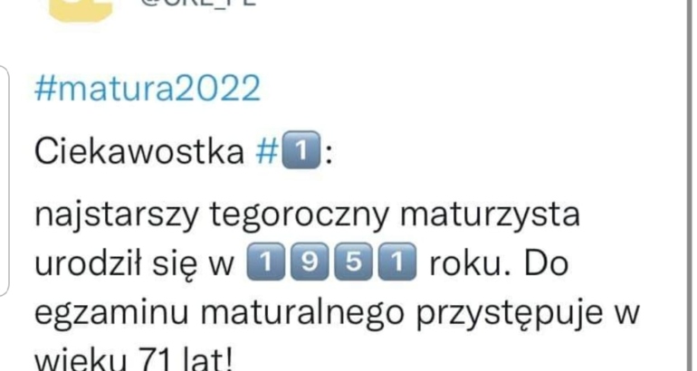 Najstarszy maturzysta
